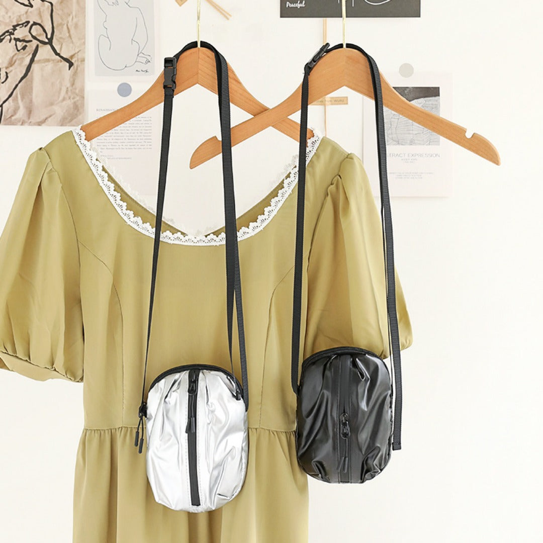 Adorable Mini Mobile Phone Bag for Females – Trendy Versatile Nylon Shopping Small Crossbody Bag