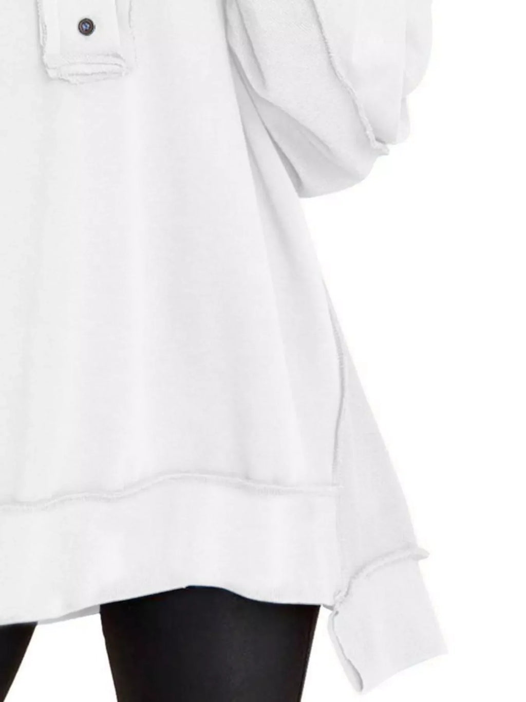 Half Snap Long Sleeve Sweatshirt