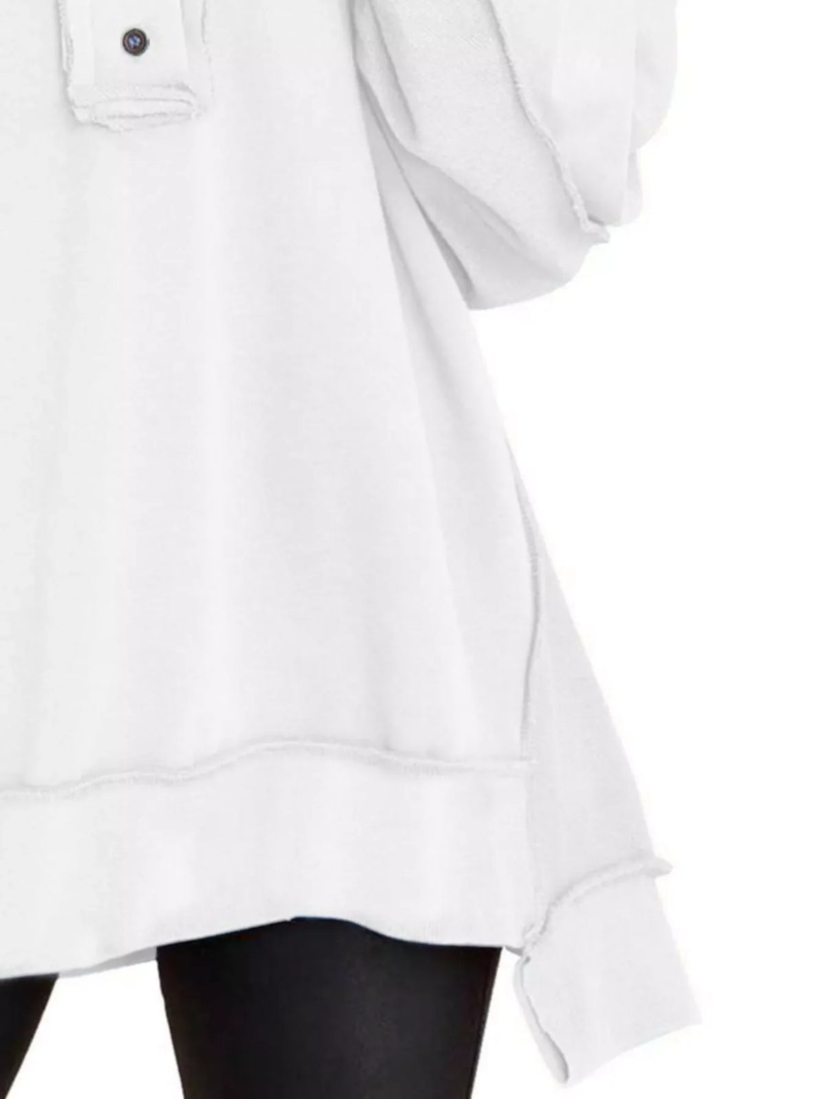 Half Snap Long Sleeve Sweatshirt