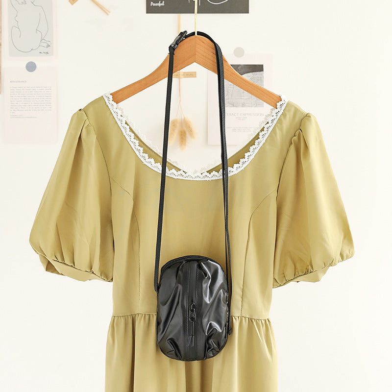 Adorable Mini Mobile Phone Bag for Females – Trendy Versatile Nylon Shopping Small Crossbody Bag