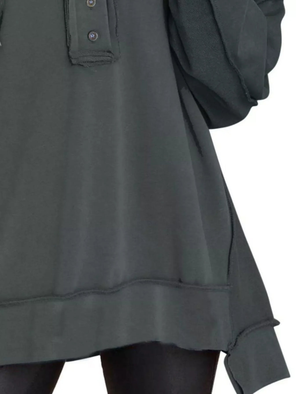 Half Snap Long Sleeve Sweatshirt