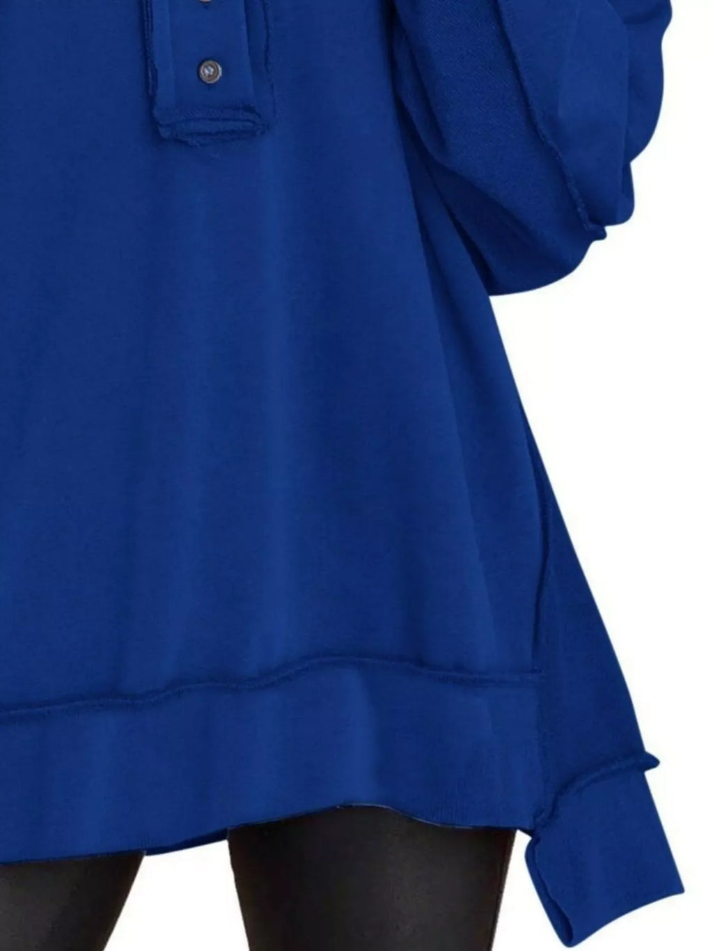 Half Snap Long Sleeve Sweatshirt