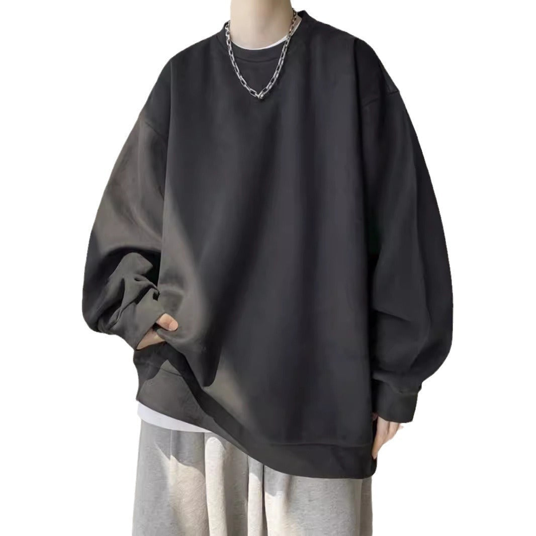 Japanese Basic Style Round Neck Sweater For Men